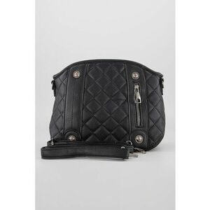 Geanta crossbody de piele ecologica cu bareta detasabila - Negru imagine