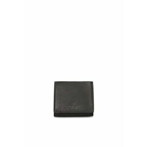 Portofel din piele cu model monograma in relief Ereton Elite - Negru imagine