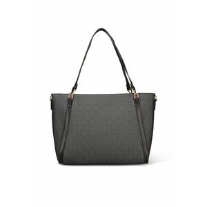 Geanta shopper de piele ecologica cu monograma Elysia Chic - Negru imagine