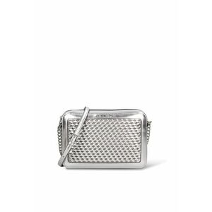 Geanta crossbody de piele ecologica cu aspect metalizat Solara Chic - Argintiu imagine