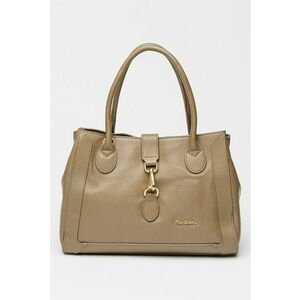 Geanta shopper din piele cu logo - Gri inchis imagine
