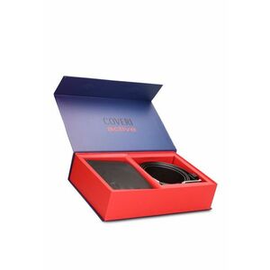 - Set de potofel de piele si curea Cadence Elite - 2 piese - Negru imagine