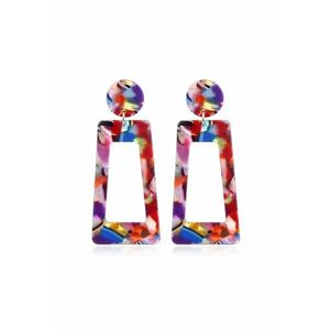 Cercei multicolori - trapez - Oluffa C7 imagine