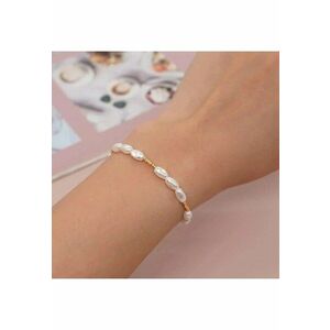 Bratara aurie - elastica - cu perle - Penelope C7 imagine