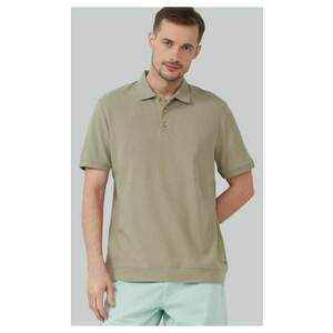 Tricou polo regular fit - Verde masliniu imagine