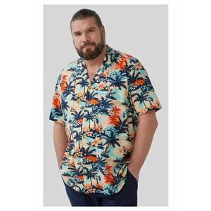Camasa regular fit - cu imprimeu tropical - Multicolor imagine