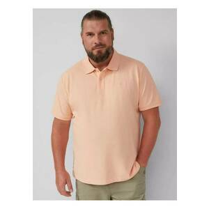 Big Sizes Tricou polo barbati big sizes - Regular fit din bumbac - Portocaliu deschis imagine