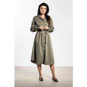Rochie camasa midi A736 - verde - maneci lungi imagine