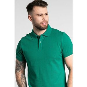 - Tricou polo din bumbac pique - Verde imagine