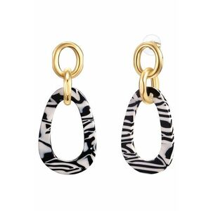 Cercei drop placat cu aur de 14K - Auriu imagine