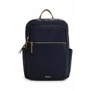 Rucsac din piele ecologica cu compartiment pentru laptop cu buzunare cu fermoar - Bleumarin imagine
