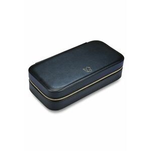 Cutie de bijuterii din piele ecologica cu model dreptunghiular - Negru imagine