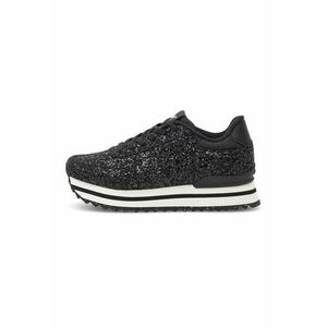 Pantofi sport flatform cu siret - Negru imagine