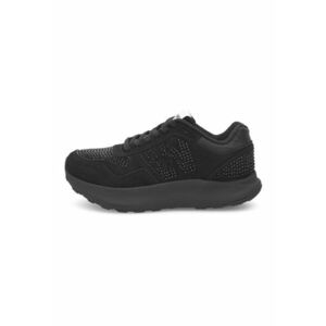 Pantofi sport de piele intoarsa Mathilde Crystal - Negru imagine