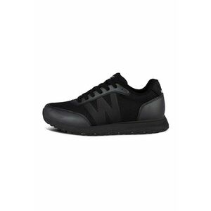 Pantofi sport low-cut de plasa cu garnituri sintetice - Negru imagine