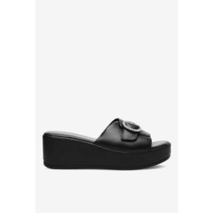 Papuci dama 5905588594260 - Piele naturala - Negru - Negru imagine
