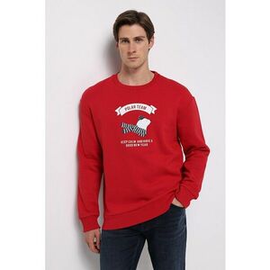 Bluza de trening cu imprimeu grafic frontal - Rosu - imagine
