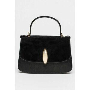 Geanta crossbody de piele si piele intoarsa Lucia - Negru imagine