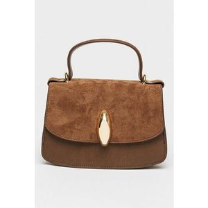 Geanta crossbody de piele si piele intoarsa Lucia - Caramel imagine