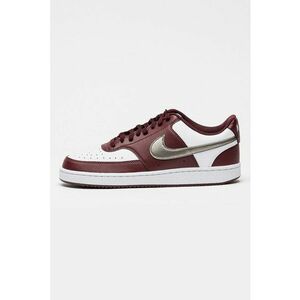 Pantofi sport din piele ecologica cu detaliu logo Court Vision - Alb/Visiniu imagine