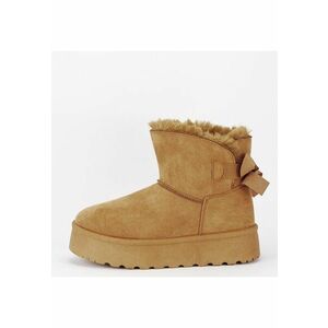 Cizme scurte camel cu fundita in spate DAY9057 113 16188 - Bej imagine