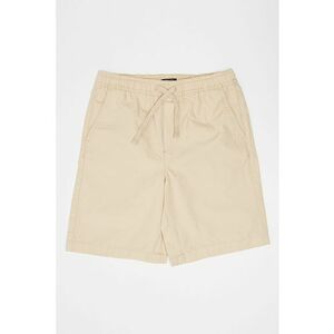 Pantaloni scurti de bumbac cu snururi - Maro camel imagine