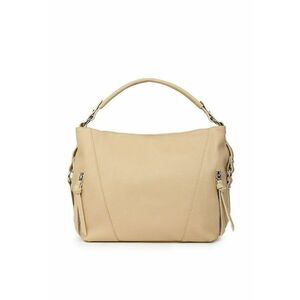 Geanta dama din piele naturala Samira crem - 27x38cm imagine