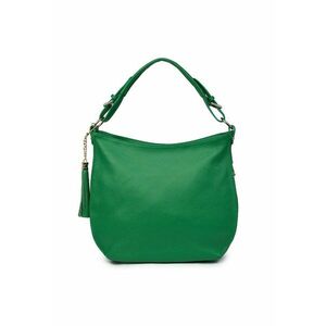 Geanta dama Edina din piele naturala - Verde - 29x36cm imagine