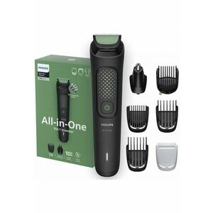 Aparat de tuns barba si parul 7 in 1 Multigroom MG3720/15 - Lame cu ascutire - acumulator - 2 piepteni aspect nebarbierit - 2 piepteni barba - 1 pieptene par - Negru - MG3945/15 imagine
