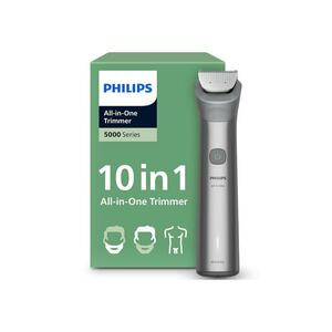 Aparat de tuns barba si parul 10 in 1 Multigroom All in One MG5920/15 - tehnologie BeardSense - lame din otel cu auto-ascutire - 11 setari de lungime - rezistent la apa - husa - Negru / Argintiu - MG5921/15 imagine