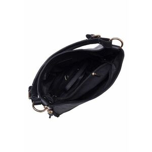 Geanta dama Edina din piele naturala - Negru - 29x36cm imagine