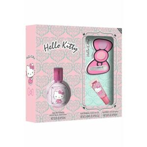 Set parfum apa de toaleta Hello Kitty 30 ml - luciu de buze - fard de pleoape imagine