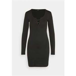 Rochie Dama - Cu maneci lungi si cambrata - Negru 2034 imagine