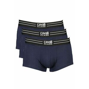 Set 3 x Boxer barbati talie elastica - detalii de contrast - albastru - bumbac imagine