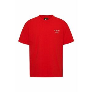 Tricou cu logo brodat pe piept - Rosu imagine