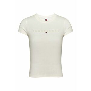 Tricou din bumbac organic cu broderie logo - Alb imagine