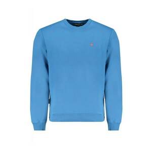 Bluza barbati cu logo - croiala Regular fit - decolteu la baza gatului - Albastru - Albastru imagine