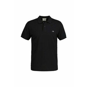 Tricou polo slim fit Shield - Negru imagine