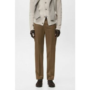 Pantaloni drepti cu pensa - Caramel imagine