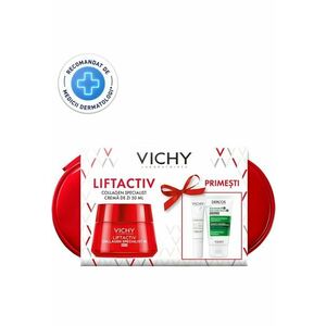 Trusa: Liftactiv Collagen Specialist 16 Crema de Zi pentru Toate Tipurile de Ten - 50 ml + Sampon Tratament Anti-Matreata Dercos - 50 ml + Fluid Protector Capital Soleil UV-AGE DAILY SPF50+ - 15 ml imagine