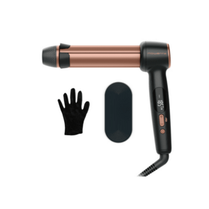 Ondulator de par Twist Curl - 75W - 4 trepte de temperatura 150 - 210°C - ajustabil pe 3 diametre 27 - 32 - 38 mm - invelis ceramic - forma unica de L - negru & roz imagine