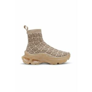 Pantofi sport slip on high-cut din plasa tricotata Master - Maro inchis/Bej imagine