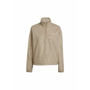 Bluza cu fermoar scurt si model pentru fitness - Bej/Maro camel imagine
