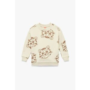 Bluza de trening din amestec de bumbac cu model - Bej/Maro camel imagine