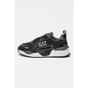 Pantofi sport low-cut cu detaliu logo - Negru/Gri inchis imagine
