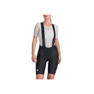 Pantaloni scurti ciclism cu bretele dama Classic SS 2024 - Negru imagine