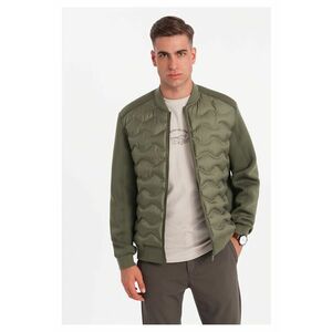 Jacheta cu guler baseball - Verde inchis imagine