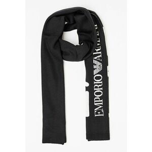 Fular unisex cu imprimeu logo - Alb/Negru imagine