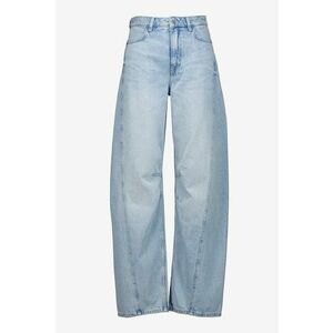 Blugi relaxed fit cu aspect decolorat - Albastru deschis melange imagine