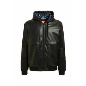 Jacheta barbati Piele sintetica - Negru - Negru imagine